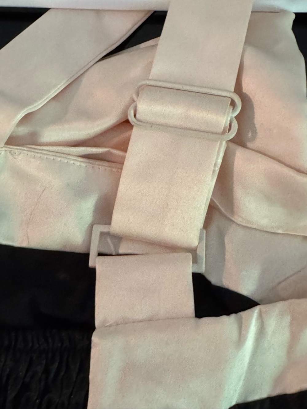 Lulus Black Tiered Organza Maxi Dress Champagne Bow Strappy S NWT - Picture 8 of 8
